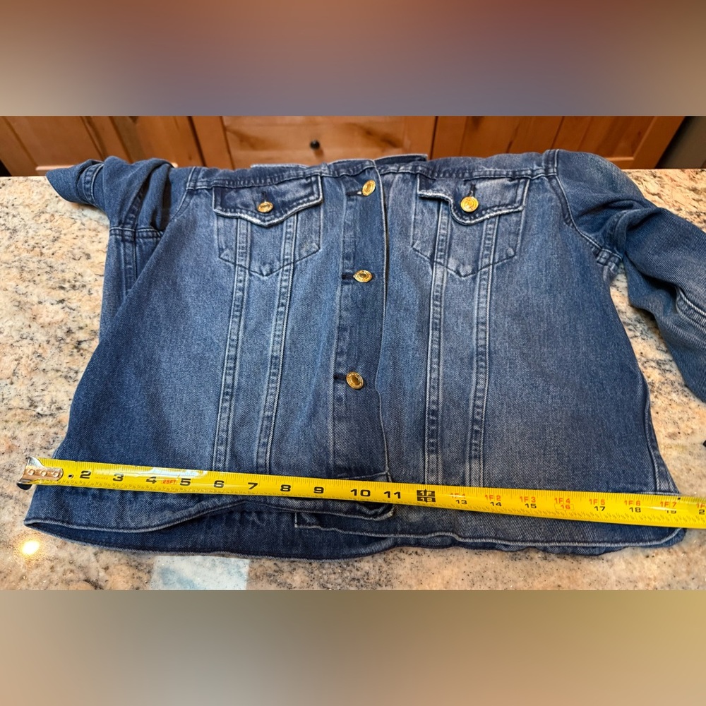 Michael Kors Indigo Button up Denim Jacket. Size Large. NWOT - Picture 6 of 11